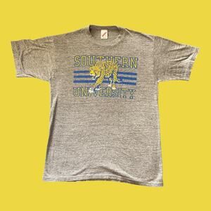 Vintage jerzees single stitch made in usa southern university tiger tee
